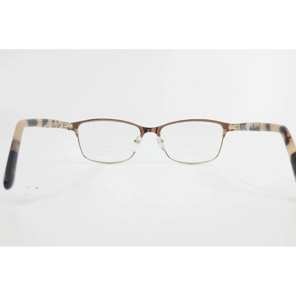 Chelsea Morgan CM 8005 BR/G Brown Gold Tortoise Crystal Eyeglass Frames